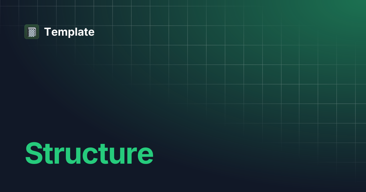 Structure template